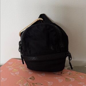 Lululemon Black Mini Backpack with Carabiner